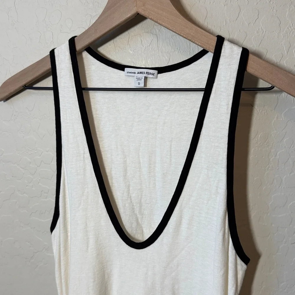 James Perse Scoop Neck Midi Dress Cotton Size XS - Picture 3 of 6